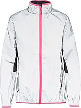 Trespass Womens Active Jacket Lumi - Reflective Fabric, 2 Zip Pockets, Contrast Elasticated Binding, Tricot Chin Guard, 100% Polyester, Water-Resistant, Windproof