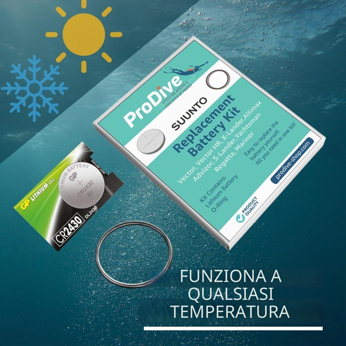 Kit di batteria per orologio sportivo Suunto, Vector, Advizor, Yachtsman, S-lander, Altimax