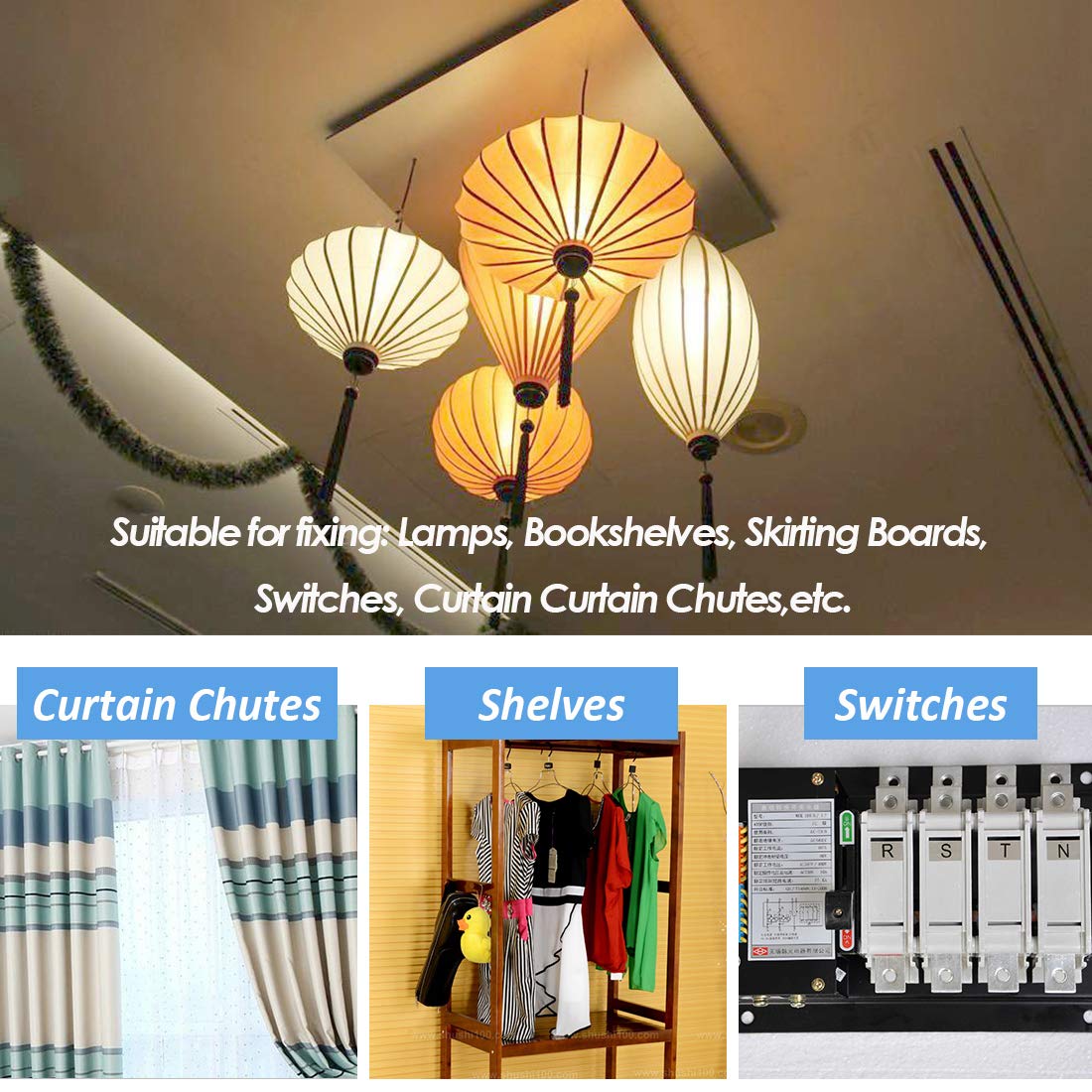 Glarks 30Pcs 4x32MM Heavy Duty Zinc Plated Steel Molly Bolt Hollow Drive Wall Anchor Screws Set for Drywall, Plaster and Tile (M4x32): Industrial & Scientific