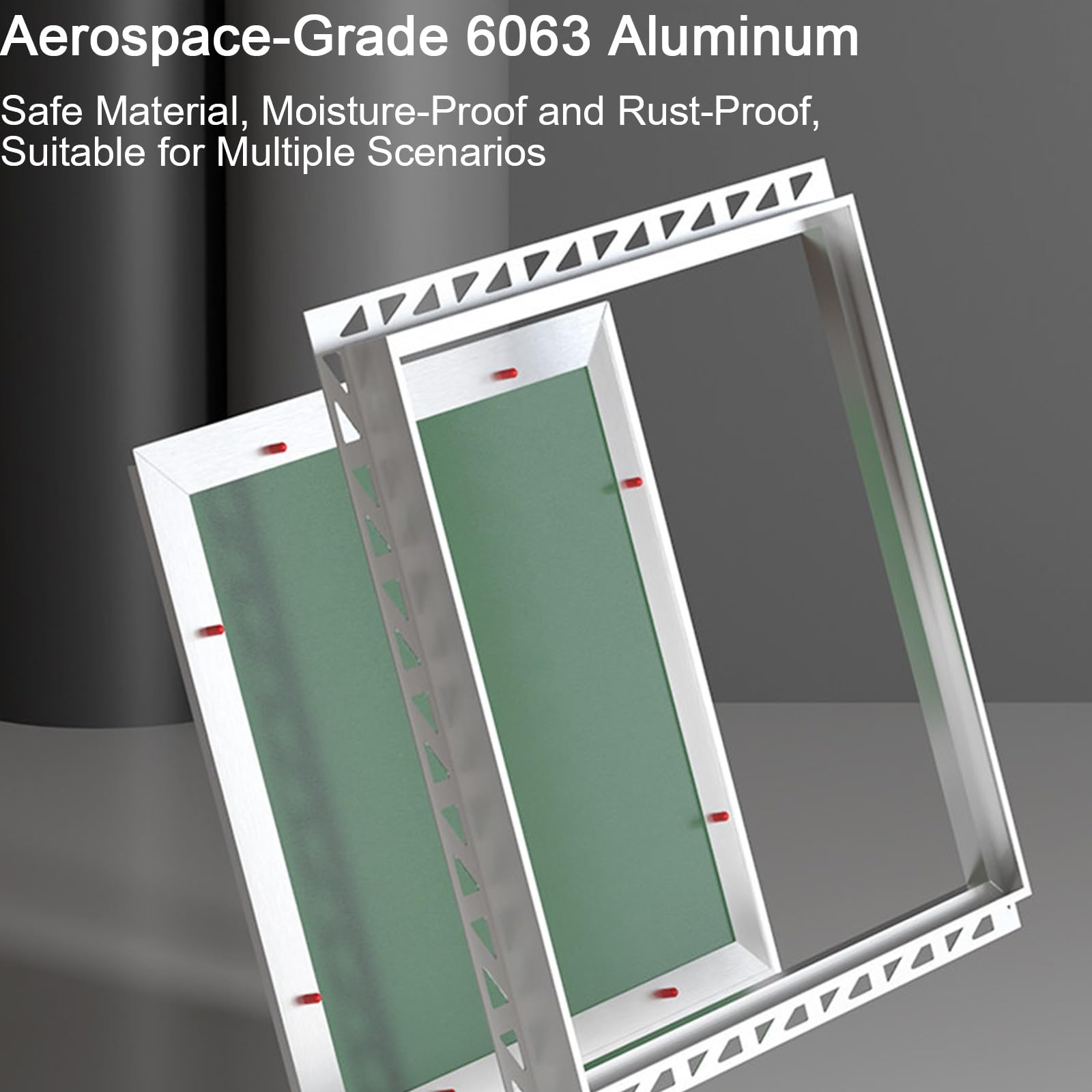 Trampilla Pladur, Marco Aluminio Impermeable, Tapa para Orificio El Techo | Unión Sin Juntas, Lisa y Estéticamente Agradable, Empotrada, para Techos y Áticos(350x350)