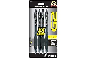 Pilot G2 Premium Gel Roller Pens, Fine Point 0.7 mm Black