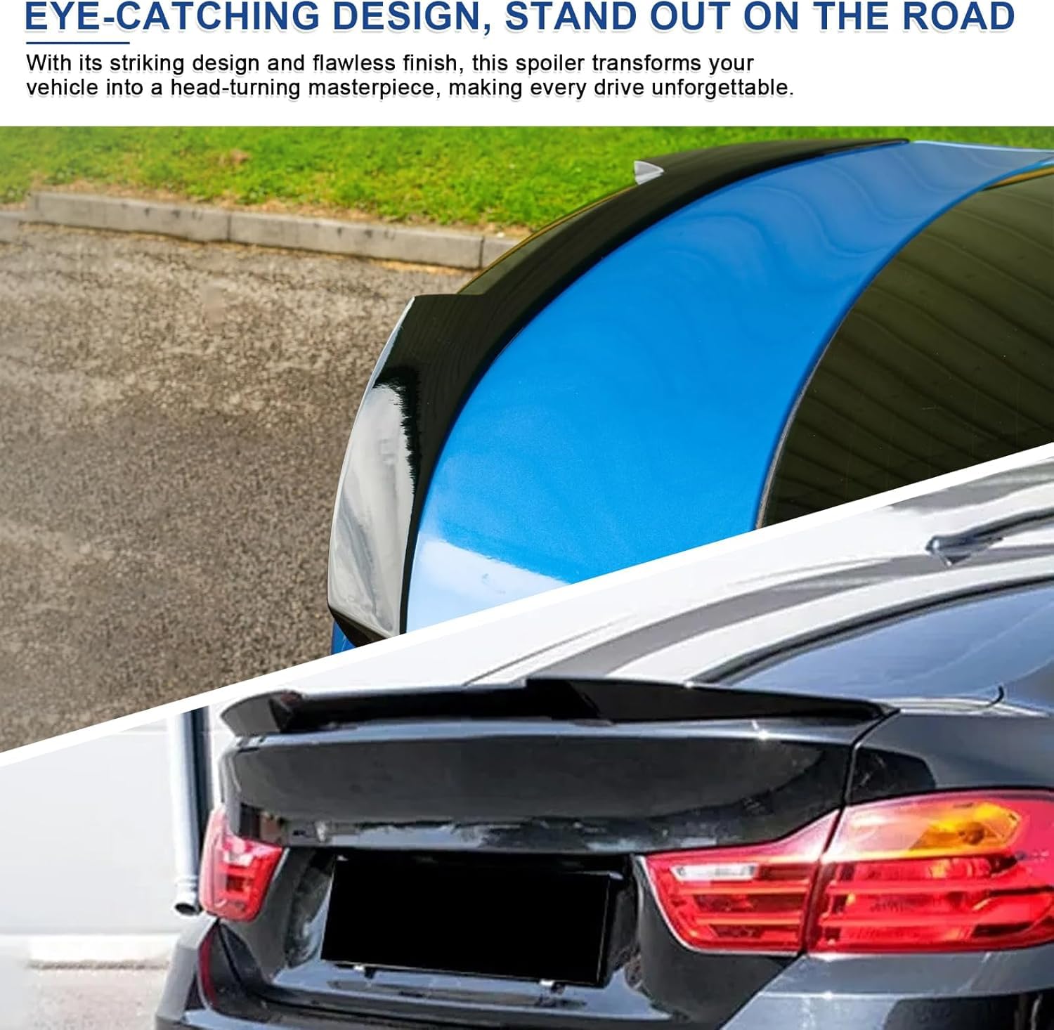 Alerón trasero negro brillante para BMW Serie 4 F36 de 4 puertas Gran Coupe 2014-2020, resistente al impacto, plástico ABS de alta resistencia, alerón de maletero (estilo M4)