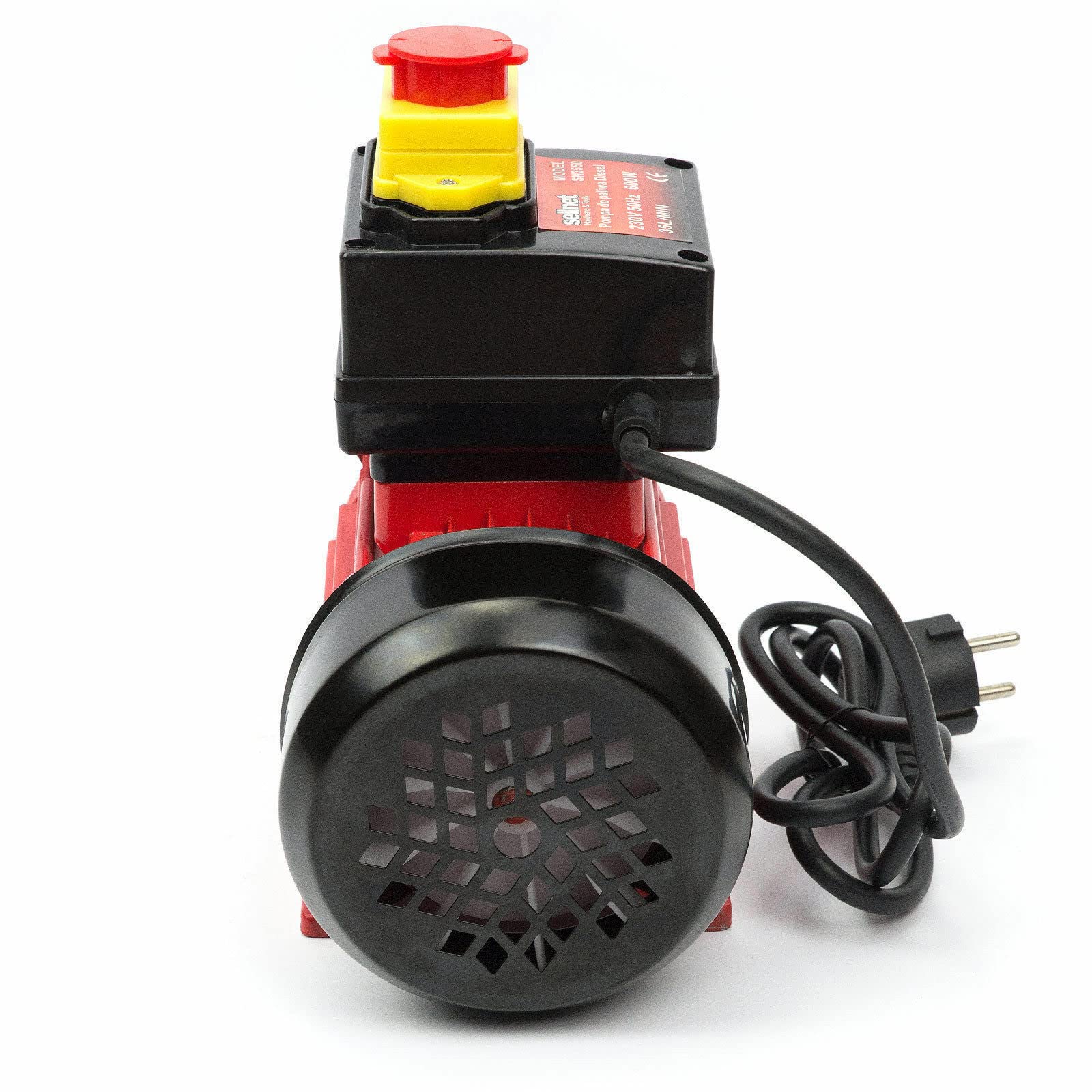 Dieselpumpe 600W 35l/min Heizölpumpe Ölabsaugpumpe mit Rückschlagventil, 4m Druckschlauch und Zapfpistole Kraftstoffpumpe Ölpumpe, "Ein"-und "Aus"-Schalter mit Sicherheitsvorrichtung SN3550