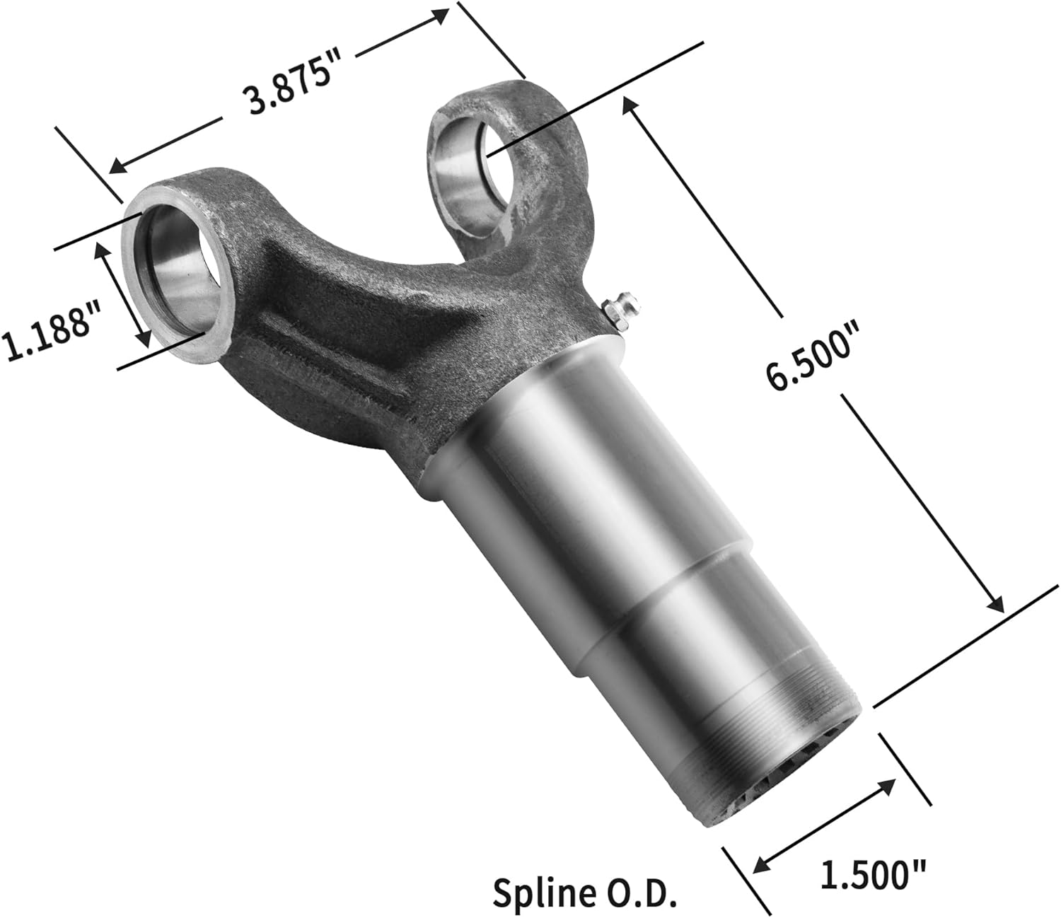 3-3-118KX Mid Drive Shaft Slip Yoke 16 Spline Compatible with 5-1410X U-Joint