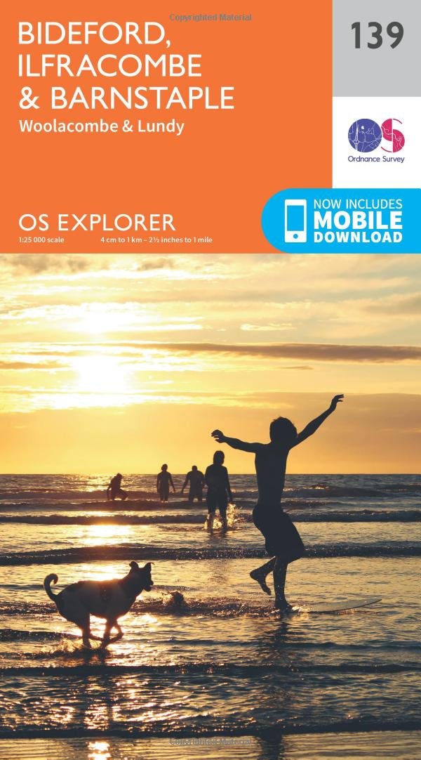 Bideford Ilfracombe and Barnstaple 139 Explorer Map Ordnance Survey With Digital