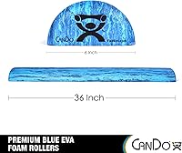 Vista 2 de CanDo Rodillo de espuma EVA resistente, medio redondo, 6 "x 36