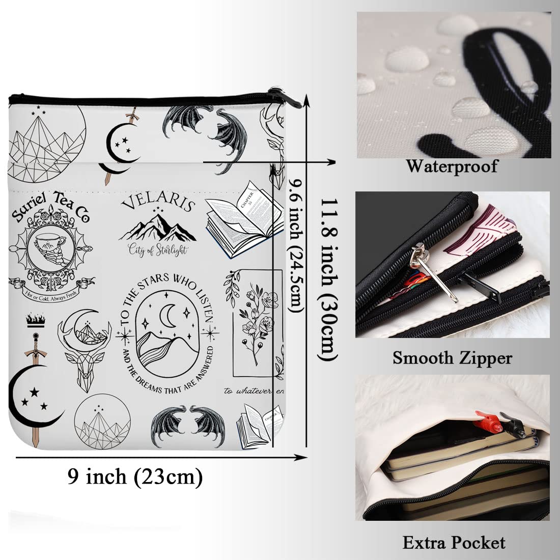KUIYAI Books Inspired Gift Velaris The City of Starlight Book Sleeve for Book Lover to The Star Who Listen to the starUK - Image 2