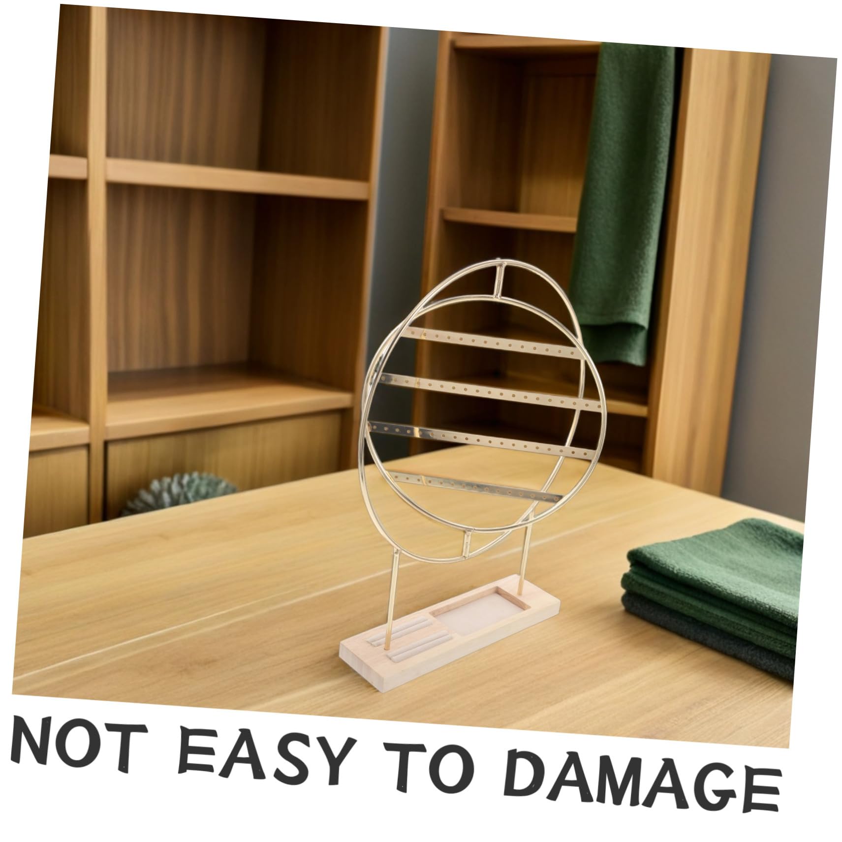 VANZACK Espositore Orecchini Rotante in Metallo Multi Livello Organizer Gioielli Regolabile con Base Stabile per Donne e Ragazze Supporto Elegante per Negozio e Esposizione