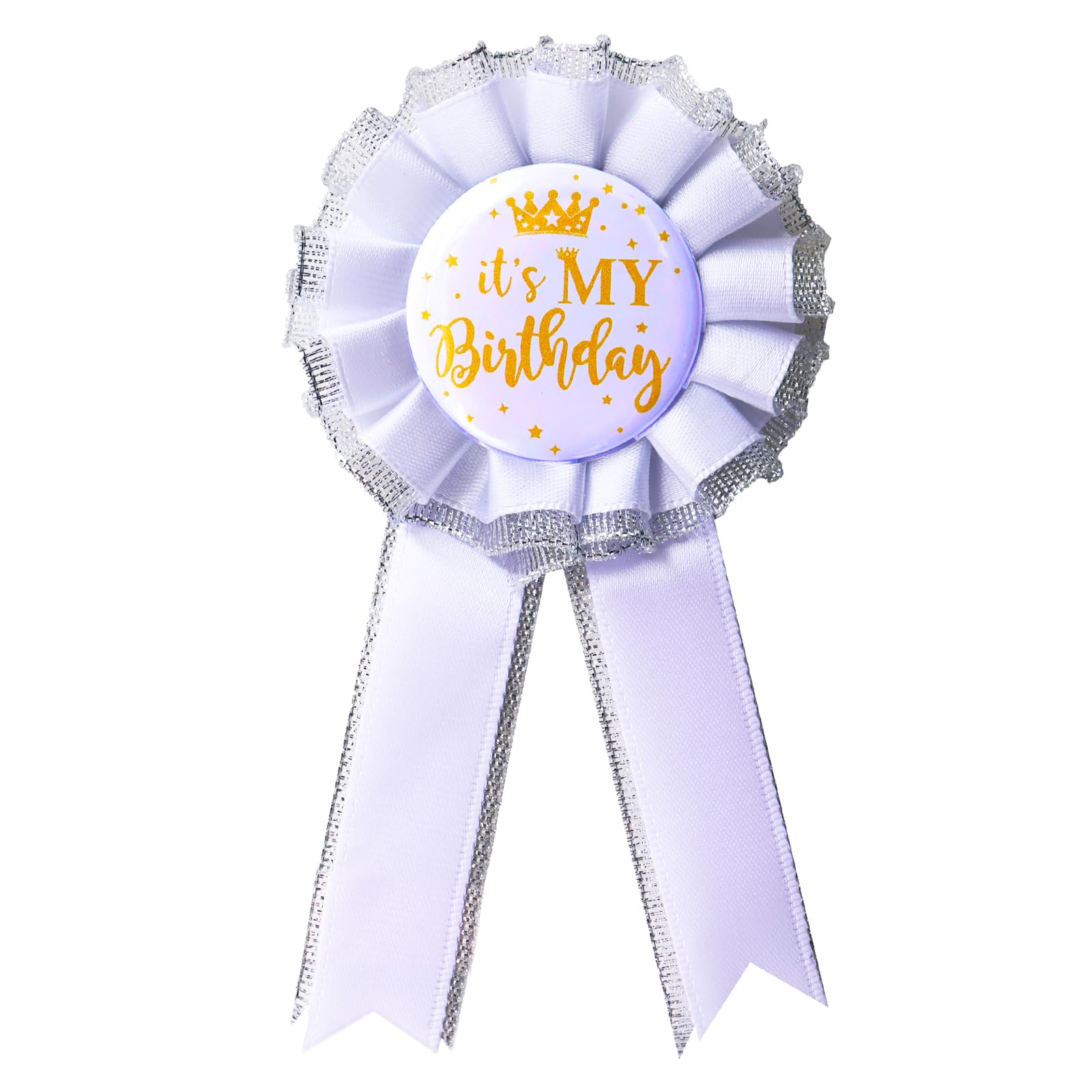 It's My Birthday Badge Pin Pink Birthday Ribbon Pin for Women and Men White &amp;Black Happy Birthday Brooch Pins Party Decorations Gifts