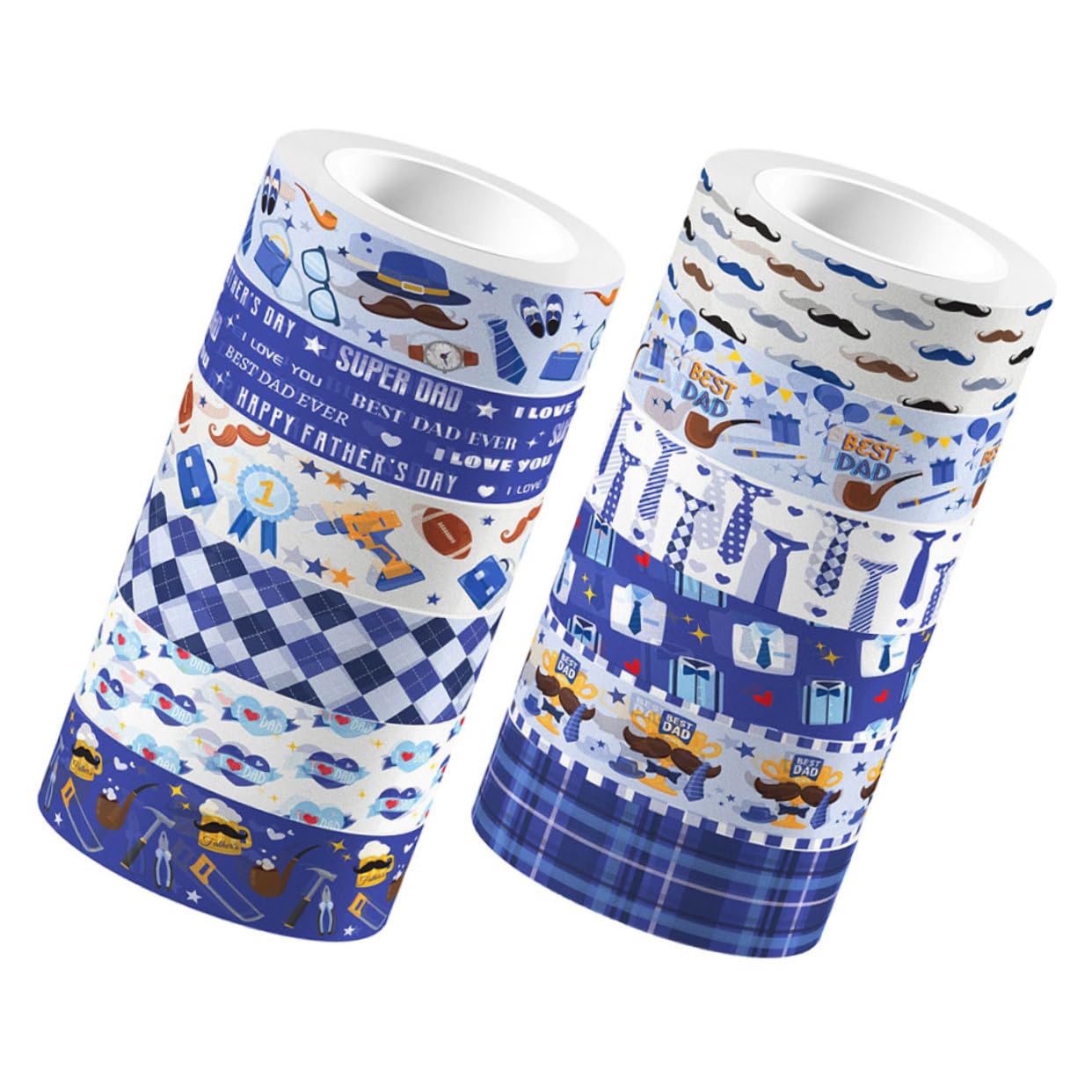 NUOBESTY 48rollos Cinta Washi Para Cinta Autoadhesiva Transparente Para Scrapbooking y Manualidades Del Día Del