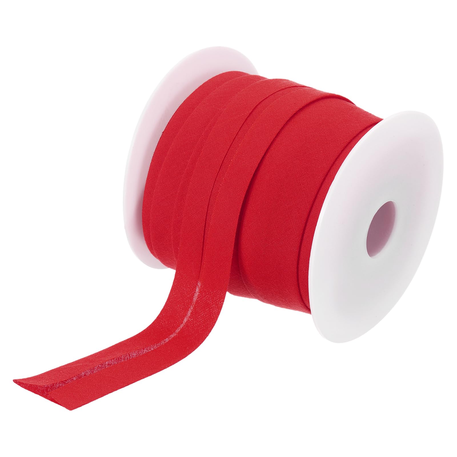 sourcing map 1 Inch Single Fold Bias Tape Polyester Continuous Bulk Bias Tape for Sewing, Seaming Quilting Hemming Binding Crafts (Wine Red 25 Yards)