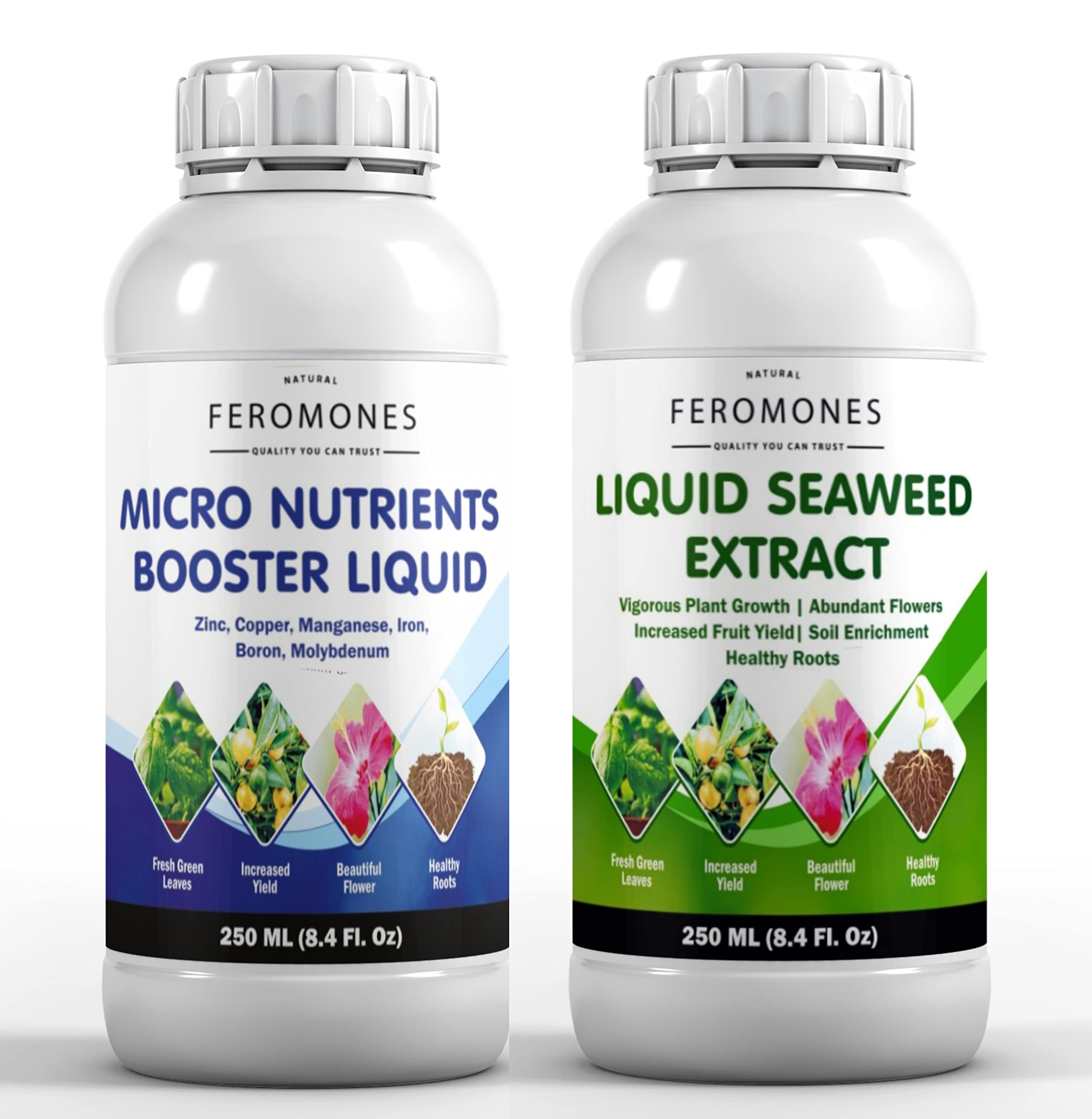 FEROMONES Combo Of Pure Seaweed Extract And Micro Nutrient Booster Liquid - Fertilizer For Home Gardening (B09DKTKTRN) Amazon Price History, Amazon Price Tracker