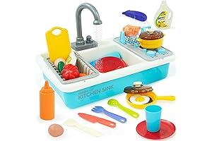 enlitoys Kitchen Sink Toys with Play Stove and Chicken Kitchen Sink Toys for Girls Boys