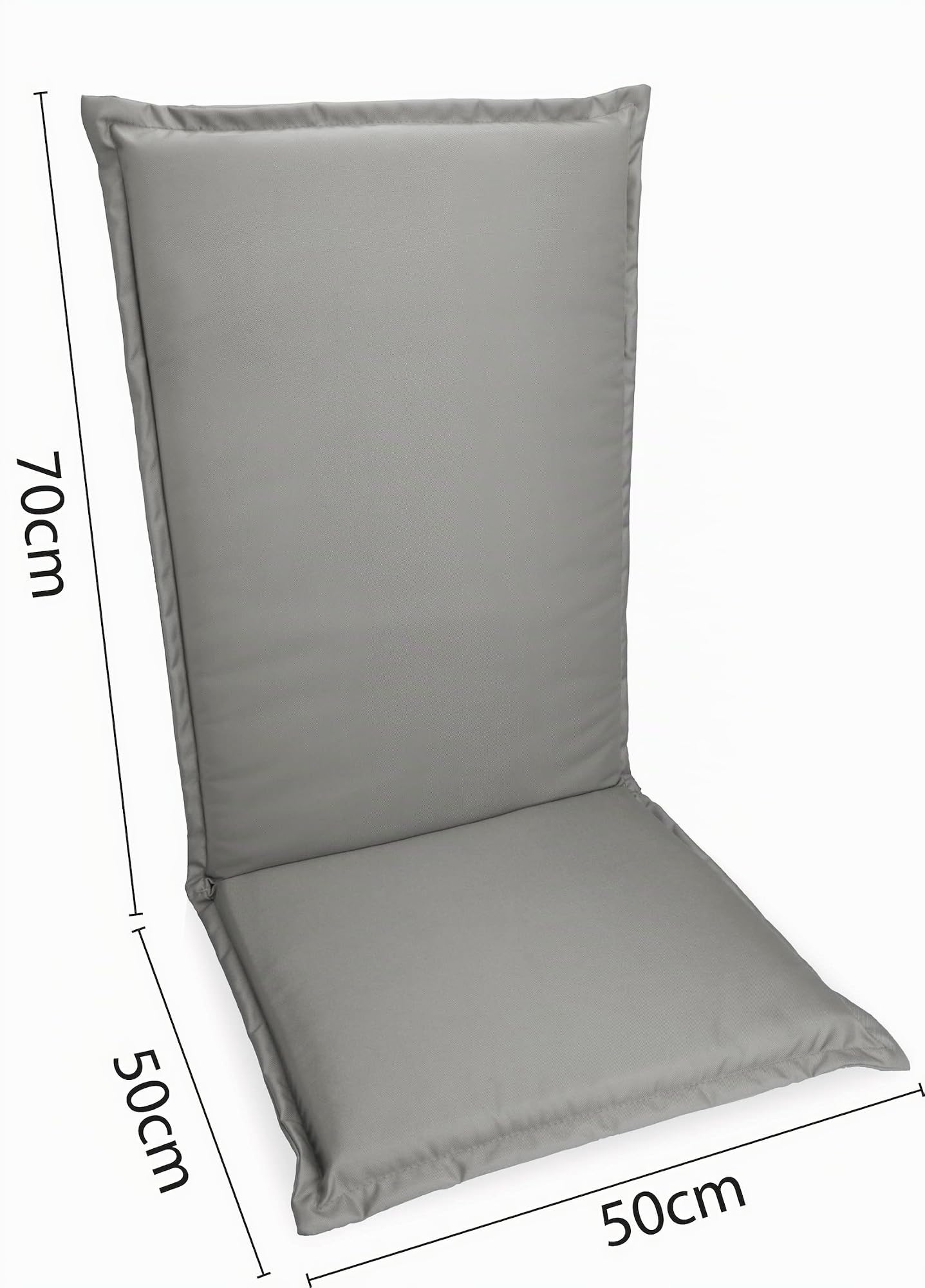 sunnypillow 2er Set Hochlehner Auflagen Wasserdicht 120 x 50 - Polsterauflage extra Dicke 9cm - Sitzauflagen für Gartenmöbel, Sitzpolster für Gartenstuhl - Sitzkissen Outdoor - Stuhlauflage Anthrazit