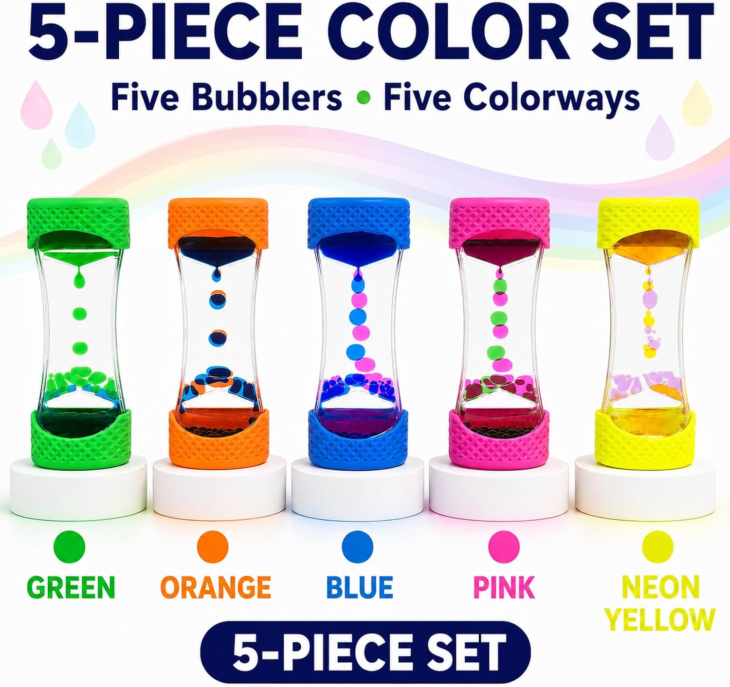 Shockproof Liquid Timer with Sleeve Set of 5 Colors