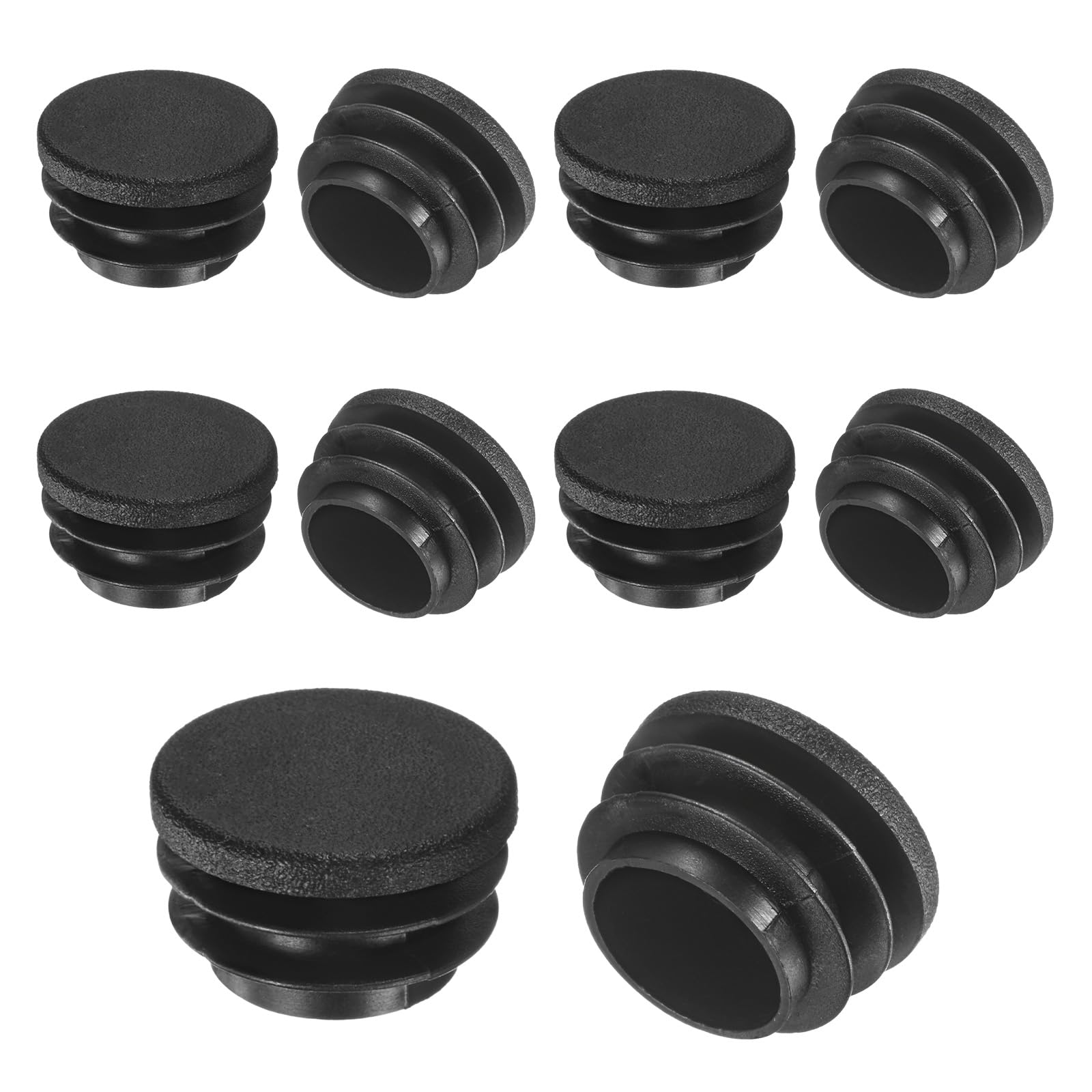M METERXITY 29/32"(23mm) ID Hole Plug Tubing End Cap Round Plastic 10pcs