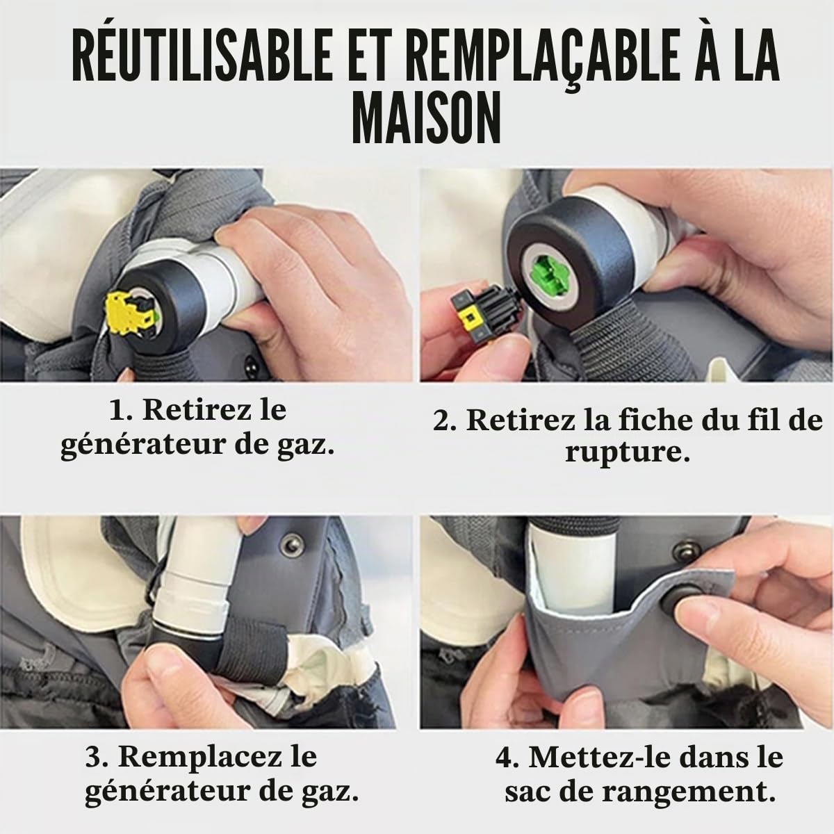 Gilet airbag antichute pour personnes âgées, gilet airbag APP avec fonction de surveillance à distance, d'alarme, de positionnement, de demande d'aide et d'enregistrement sportif,Menblack-S