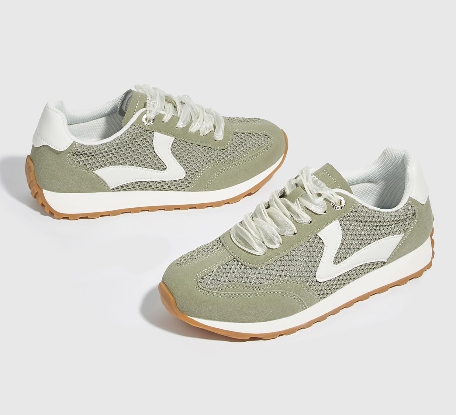 LUCKY STEP Women's Fashion Sneakers Trendy Tennis Shoes Neutral Stylish Retro Trainers Casual Running Walking Shoes - Image 7