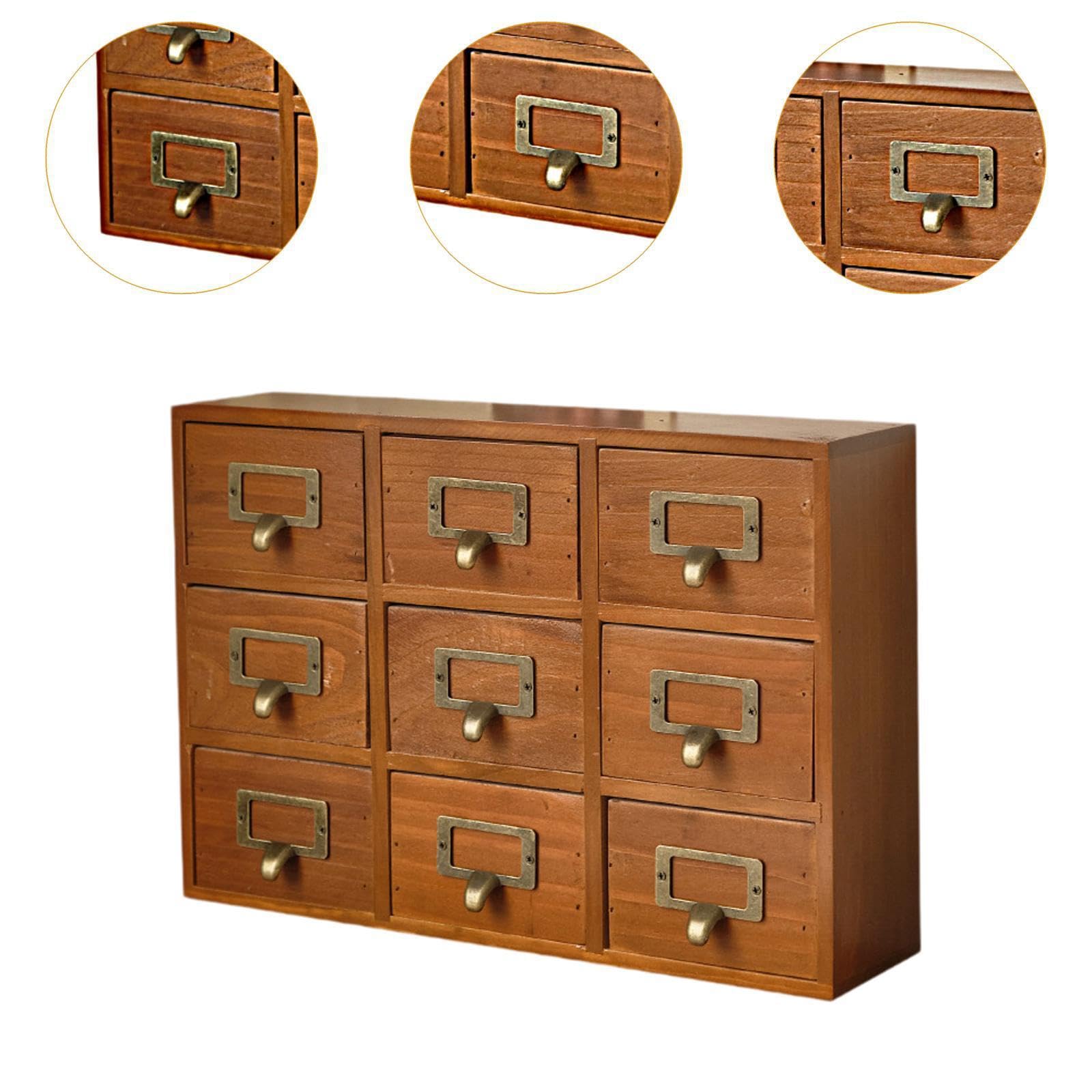 Cassettiera da tavolo vintage in legno, organizer per cassetti da ufficio, per soggiorno, utilizzabile a lungo, cassettiera da tavolo in legno,