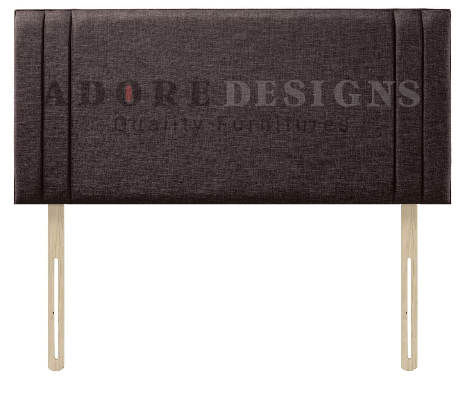 Divan Bed Headboard | Rio 2 Turin Fabric Headboards for 3ft single bed Frame | Elegant design with wooden material headboards for beds (Brown,3ft Single Height-24inch)