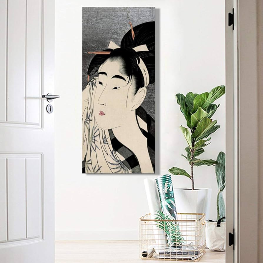 Amazon.co.jp: 日本浮世絵北川歌麿による女性の肖像ポスターと