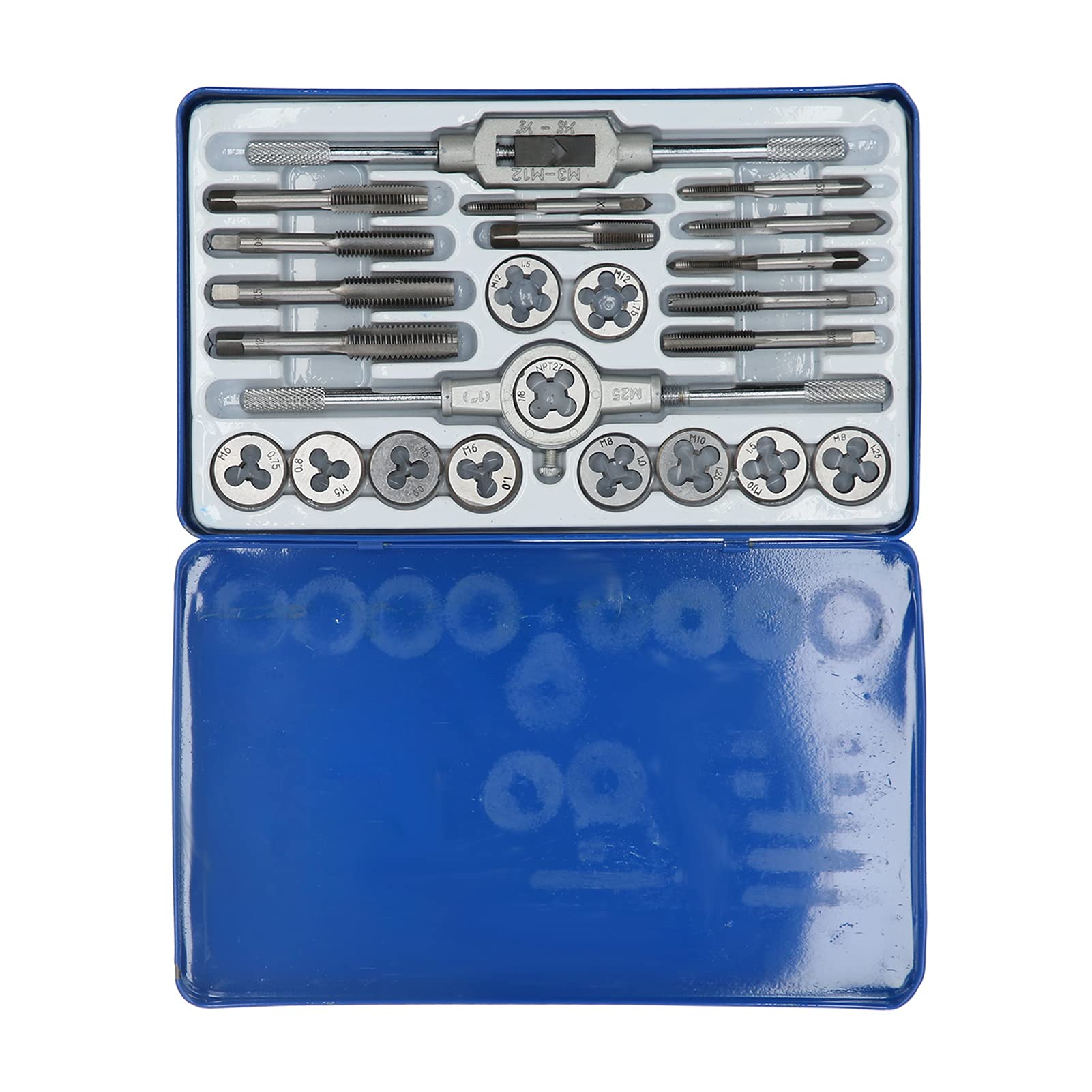 Kit de machos y matrices, herramienta de reparación de roscas de acero de aleación, llave fija, manual, ferretería, suministros industriales, machos de roscar para reparación de automóviles, juego