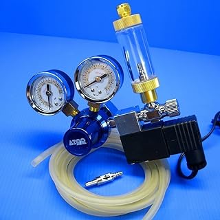 CORISRX AZOO CO2 Pressure Regulator System- Magnetic Solenoid Bubble Counter Check Valve Tank