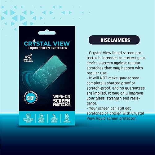Miniatura 6 de CRYSTAL VIEW Protector de pantalla de vidrio líquido, resistente a arañazos y roturas, nanoprotección para todos los teléfonos, tabletas, relojes