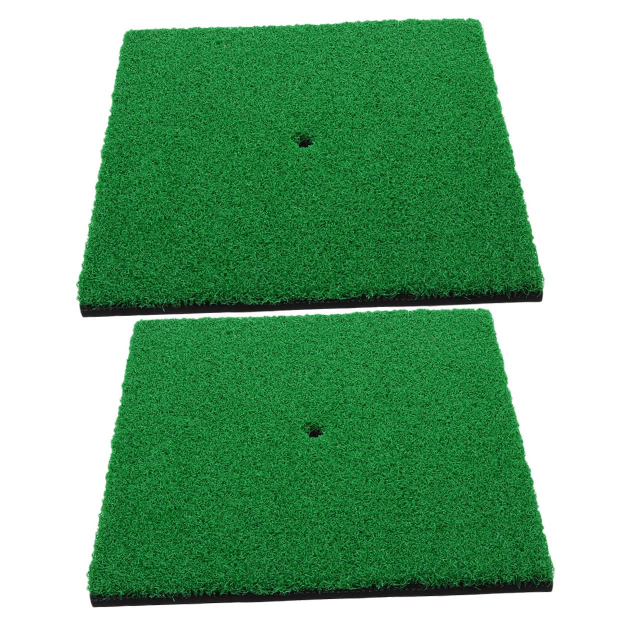GOOHOCHY 2Pcs Golf Hitting Mats Grass Training Mat for Practice Durable Golf Turf Mats for Improved Swing and Driving Skills