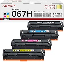 AUMOK 067H 067 Toner Compatible with Canon 067H 067 for Canon i-SENSYS MF655CDW Toner MF657CDW LBP631CW LBP633CDW MF651CW Cartridges (Black Cyan Yellow Magenta, 4 Pack)