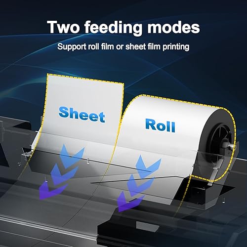 Miniatura 4 de DXZ Impresora DTF A3 con alimentador de rollo, impresora de transferencia DTF L1800 con tasa de transferencia del 100% para telas de bricolaje,