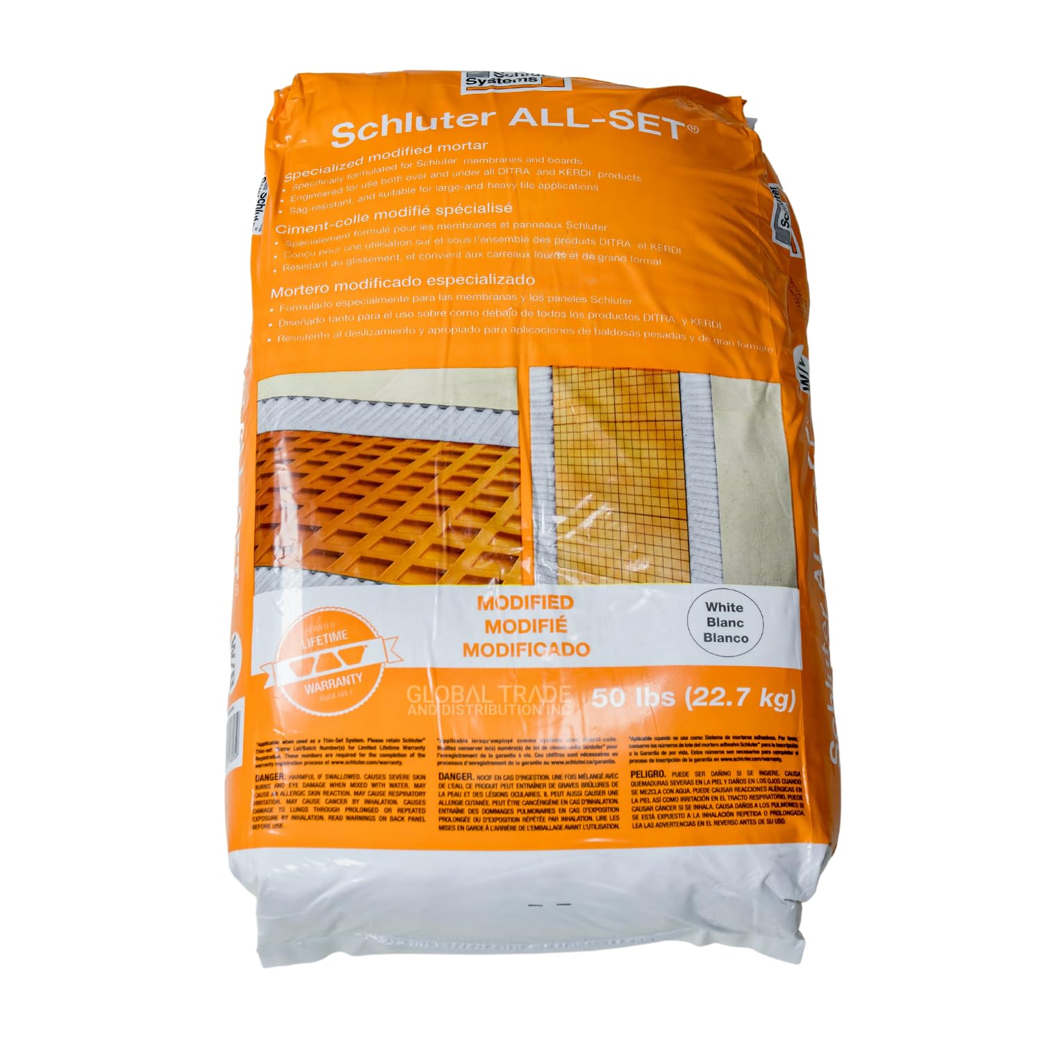 Buy Schluter ALLSET WHITE 50 lbs bag MODIFIED THINSET MORTAR Online
