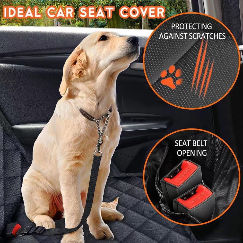 Coprisedile Auto per Cani per Benz EQE EQS 2023 2024, Telo Auto per Cani AntiGraffio e Antiscivolo Universale Protezione della Fodera,Black-137 * 147cm