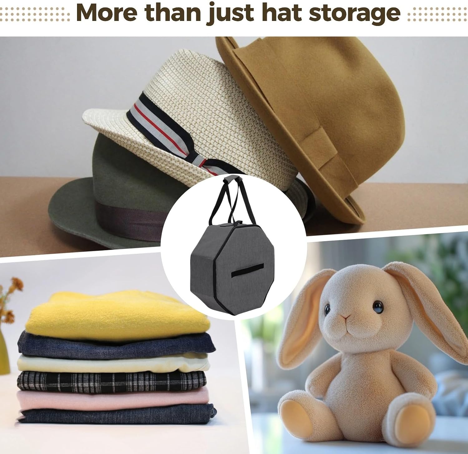 2-Pack Travel Hat Case, Oxford Cloth Carrier, Portable