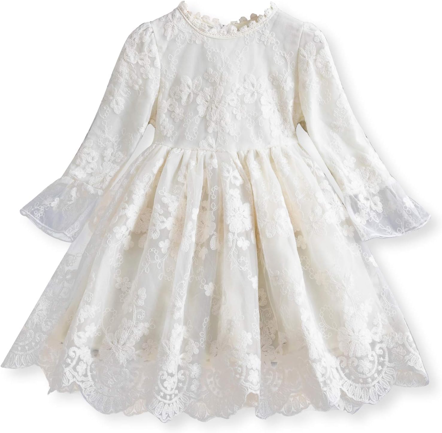 TTYAOVOGirls Long Sleeve Princess Casual Flower Dress