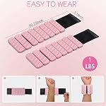 Poids réglables de poignet et de cheville pour femmes & Hommes, réglables 2-LB(1LB Chacun), poids de la jambe de bras en silicone pour Pilates, fitness, entraînement, yoga, natation & Marcher