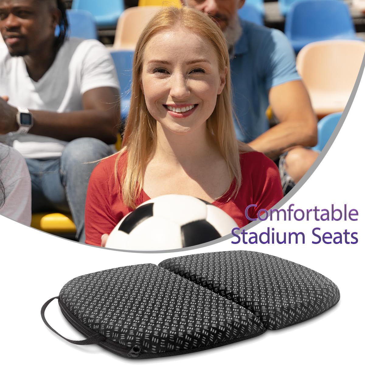 Amazon.com: Foldable Gel Seat Cushion for Travel, Portable Chair