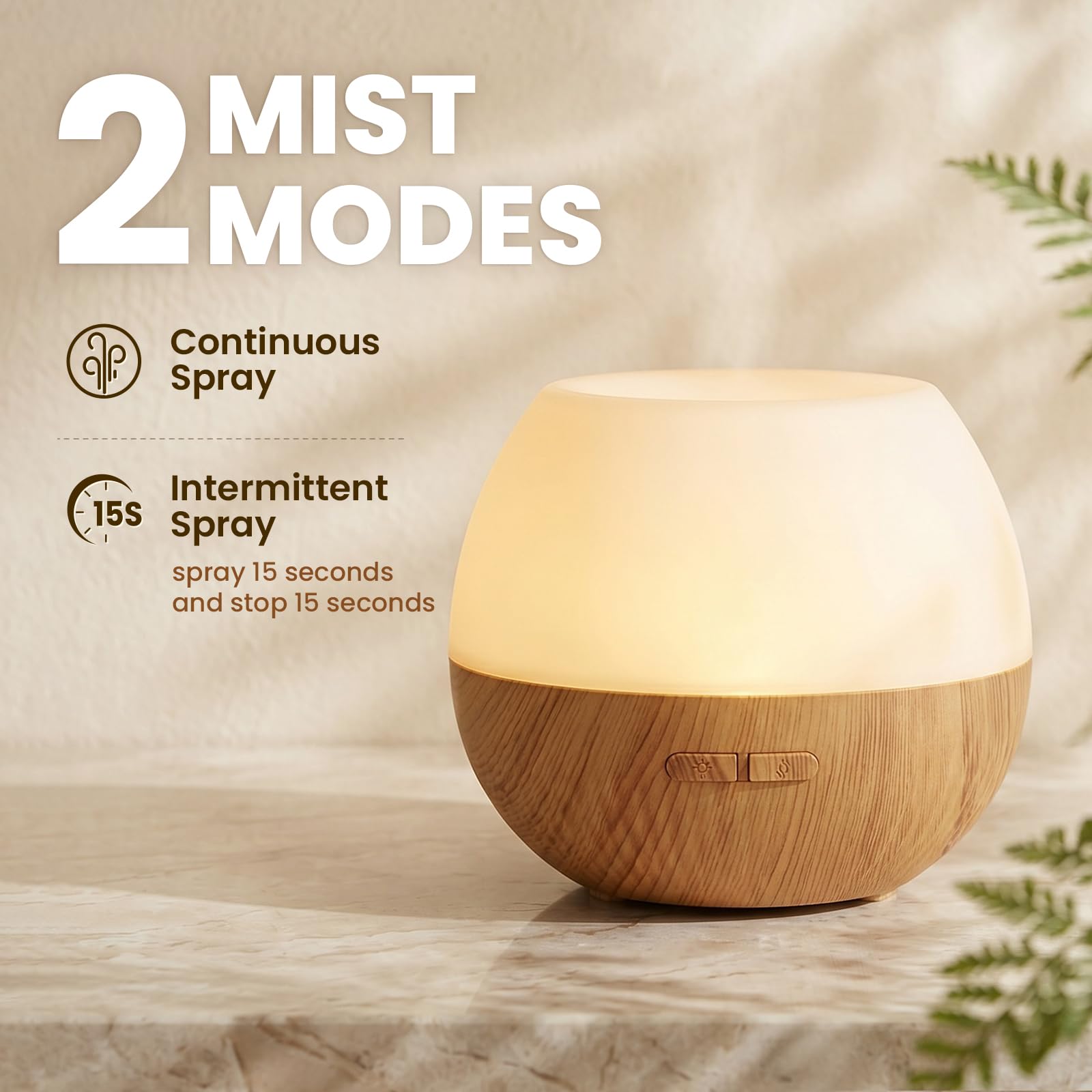 AESHORY 100ml Aroma Diffuser, Ultraschall Luftbefeuchter Aromatherapie Diffuser für Ätherische Öle, 7 Farbigem LED Licht, 2 Nebelmodi