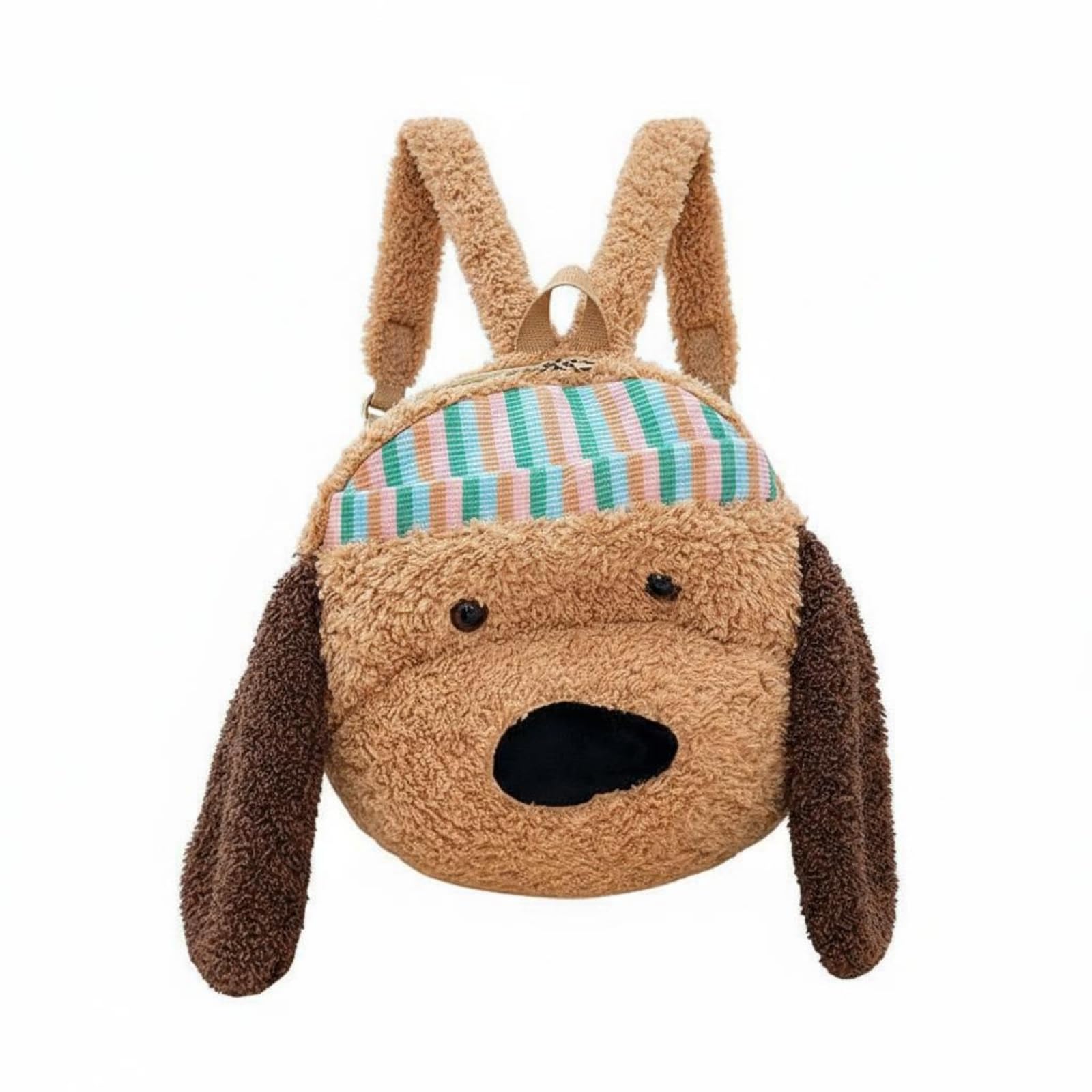 MYADDICTION Large Capacity Fluffy Dog Backpack Cute Cartoon Dog Backpack Soft School Bag Lightweight for Women, Girls, Shopping, Outing, Casual, Plush-image-38