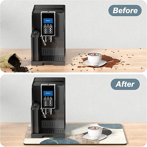 Miniatura 269 de Rnivvi Tapete de café, tapete de café de 12 x 19 pulgadas para estación de máquina de espresso, accesorios y organizador, almohadilla absorbente