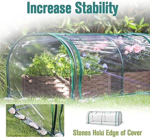 Miniatura 4 de Solution4Patio Garden - Mini invernadero de túnel portátil, Invernadero de jardín, 51 pulgadas de ancho x 23.6 pulgadas de profundidad x 19.7