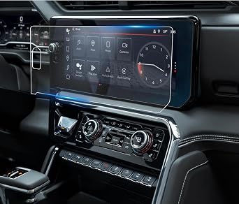 For 2026 GMC Sierra Screen Protector 2022-2025 Sierra 1500& 2024-2026 Sierra 2500HD 3500HDAT4/AT4X/Denali/Denali Ultimate Buttons on the Screen 13.4 Inch Navi Touchscreen [Matte Glass] Anti-Glare