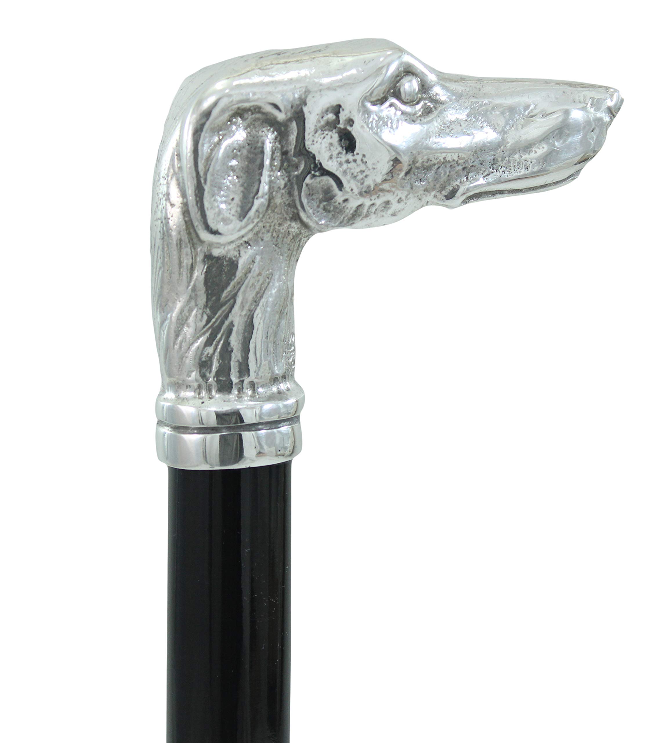 CAVAGNINI Bastón para perro o galgo, regalo para personas mayores, elegante, macizo, hecho a mano en Italia