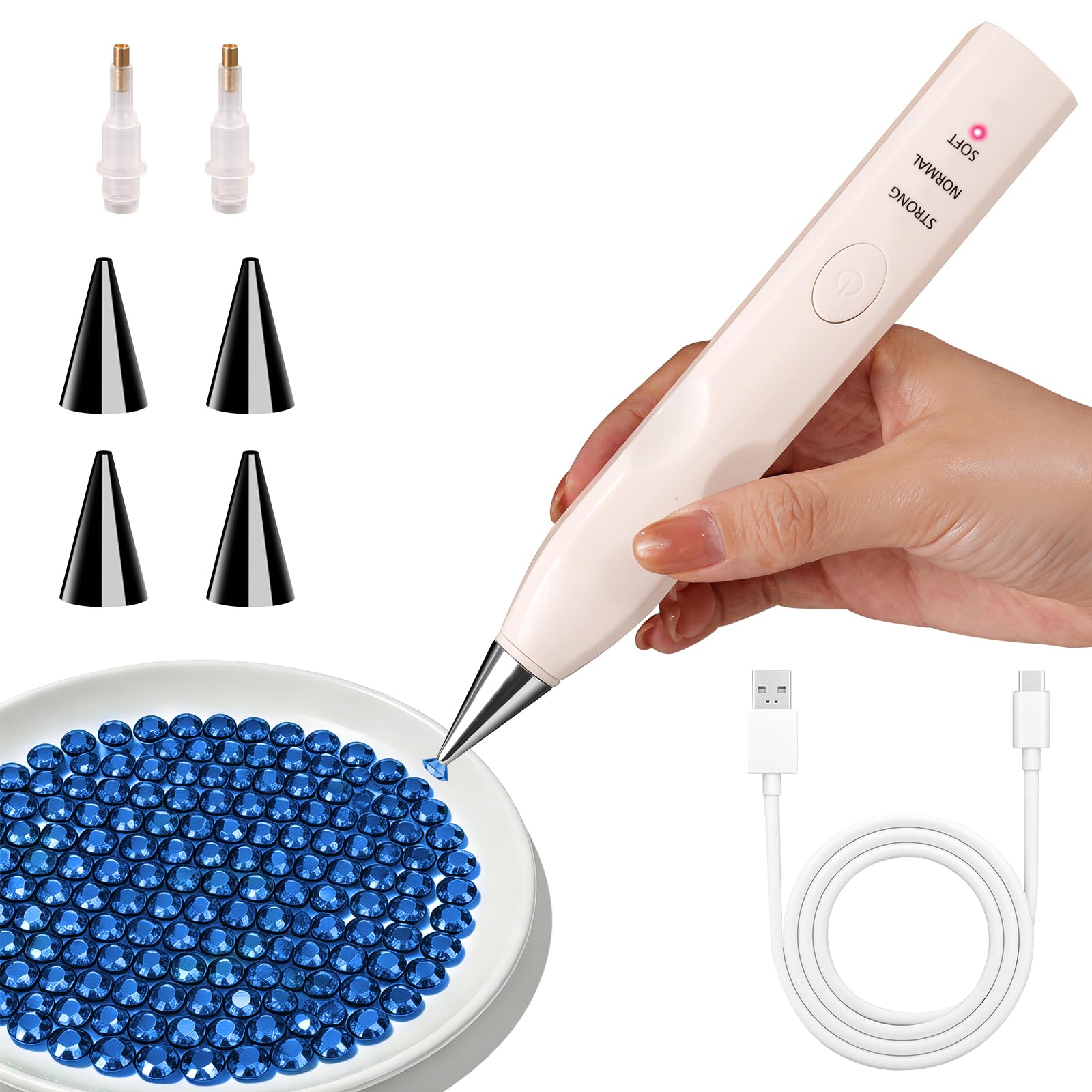 WAKHJAKT 3 Suction Levels Electric Diamond Painting Pen