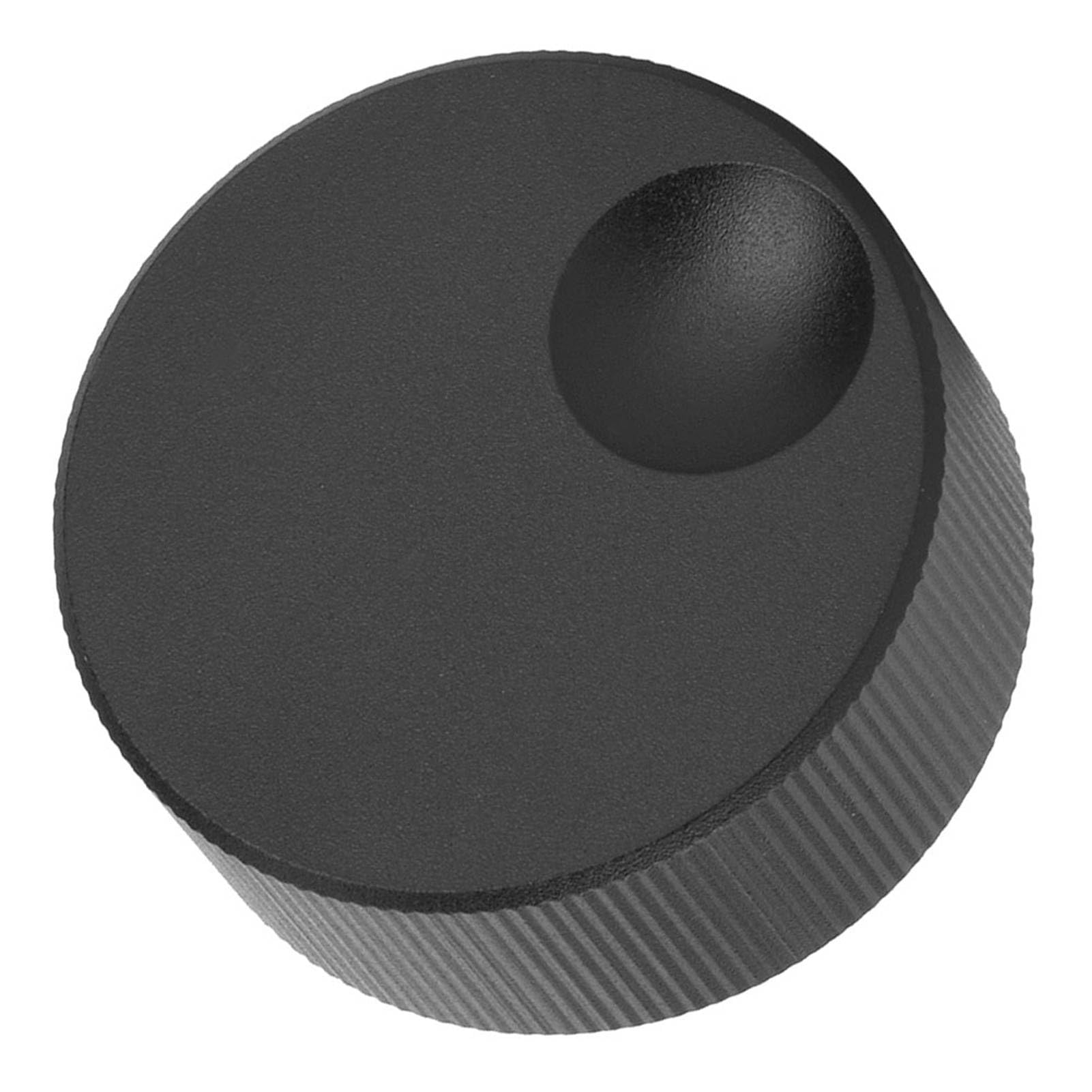 Manopola di Controllo del Volume, Manopola in Alluminio Massiccio da 6 Mm, con Superficie Satinata Nera con Struttura Antiscivolo, Ideale per Potenziometro e Apparecchiature Audio