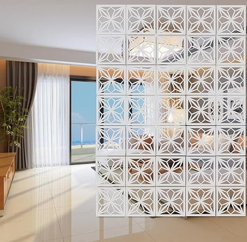 Miniatura 3 de Divisor blanco para colgar habitaciones, 12 piezas de paneles de madera y plástico para bricolaje, divisores de pared para decoración de habitación