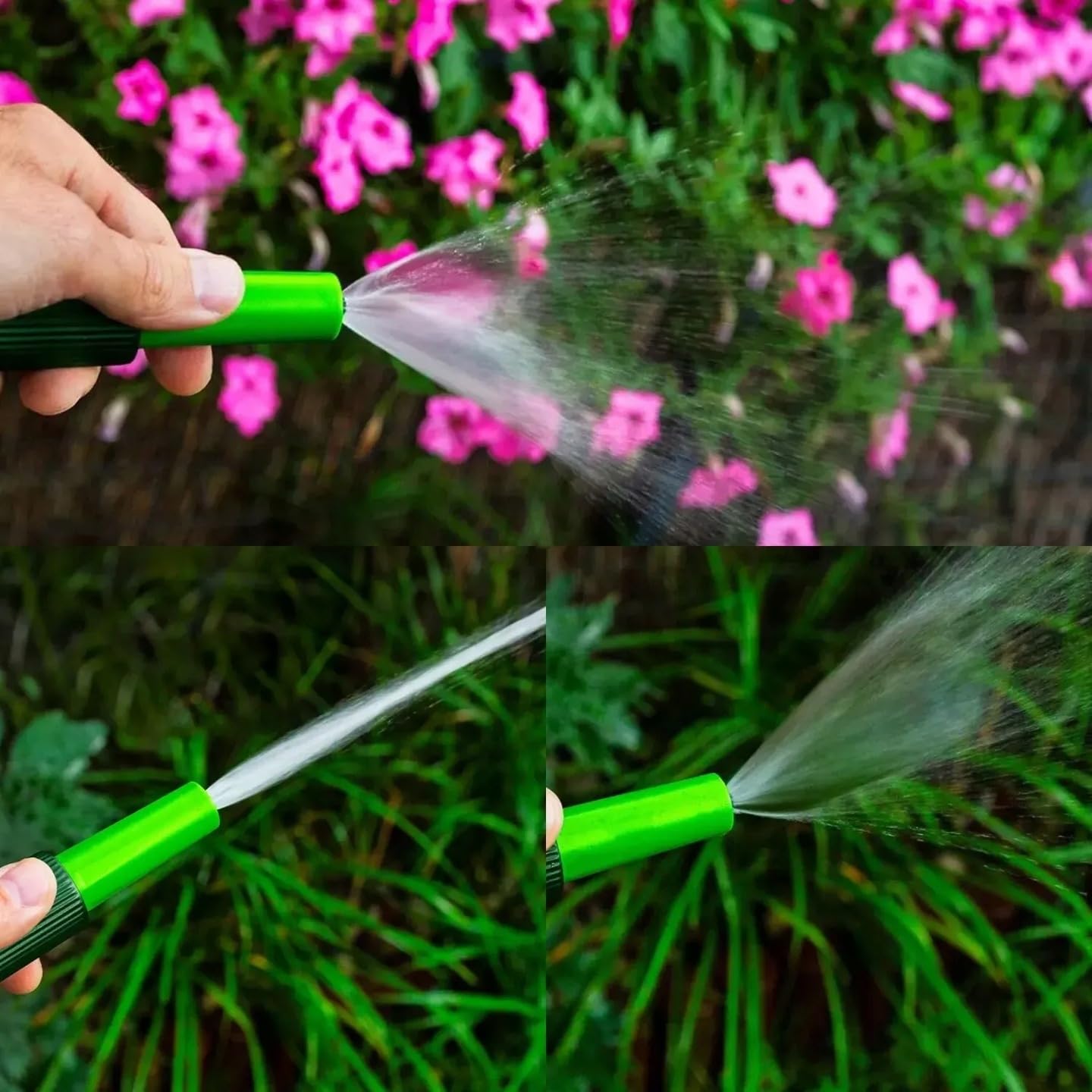 NEO TOOLS Set di tubi da giardino, 50 m, 1/2", 4 strati, supporto per tubo in metallo, ugello regolabile VERTO, attacco per rubinetto e giunti con funzione di arresto, sistema di irrigazione