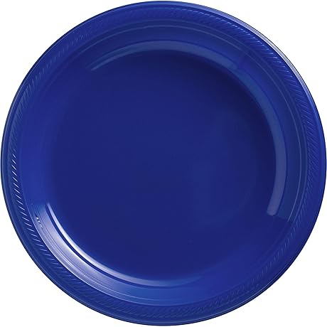 Amscan Royal Blue Plastic Dinner Plates 10.25
