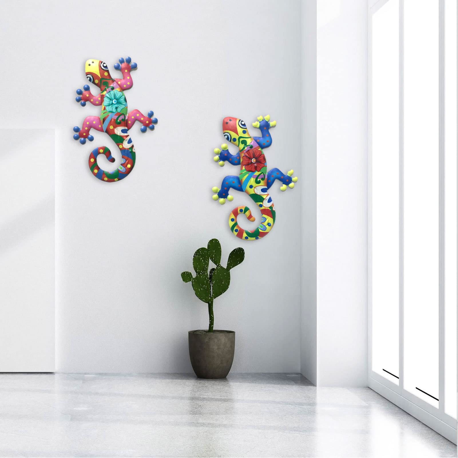 JAWSEU Metalen gekko-wanddecoratie, metalen hagedis, kunstwandsculptuur, metalen gekko, muurkunst, decoratie voor woonkamer, slaapkamer, kantoor, tuin, terras, omheining, achtertuin, veranda JAWSEU Metalen gekko-wanddecoratie, metalen hagedis, kunstwandsculptuur, metalen gekko, muurkunst, decoratie voor woonkamer, slaapkamer, kantoor, tuin, terras, omheining, achtertuin, veranda
