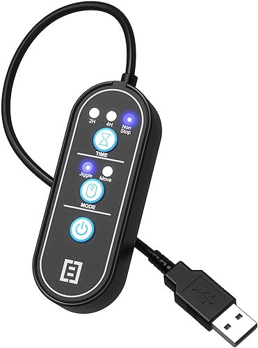 TECH8 USA, 2 en 1 - Mouse mover y Jiggler en 1, mantiene la PC activa, verde de estado, indetectable, función de temporizador, modo dual, American